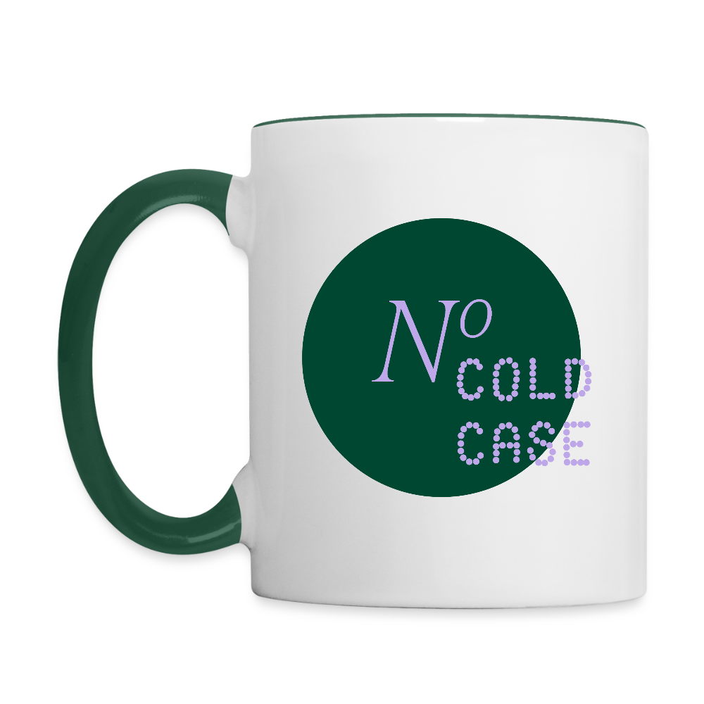 No Cold Case Tasse - white/dark green