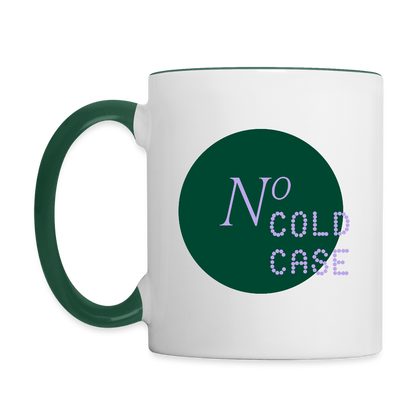 No Cold Case Tasse - white/dark green
