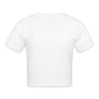 True Crime Before 9 Baby Tee - white